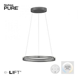 Obrázek pro produkt Paul Neuhaus LED závěsné svítidlo PURE-E-LOOP elektrické 2700-5000K šedá mystic - PAUL NEUHAUS