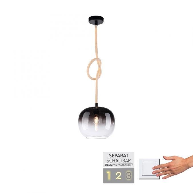 PN 2410-18 LED závěsné svítidlo LUMA černé, prosvětlené kabely, nastavitelná výška - PAUL NEUHAUS