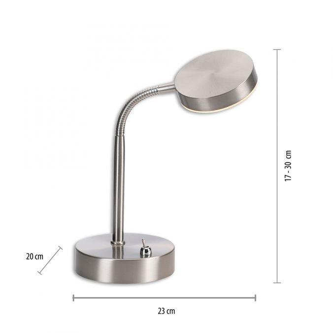 LD 14419-55 HENSKEN LED stolní lampička stříbrná barva 3000K - LEUCHTEN DIREKT / JUST LIGHT (obrázek 6)