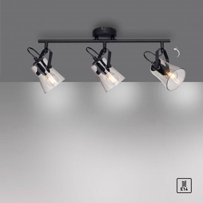 LD 15283-18 TINULA LED 3 ramenné stropní svítidlo černá barva otočné v jednoduchém designu - LEUCHTEN DIREKT / JUST LIGHT (obrázek 4)