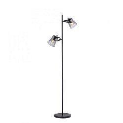 Obrázek pro produkt TINULA LED 2 ramenná stojací lampa černá s nožním vypínačem v jednoduchém designu - LEUCHTEN DIREKT / JUST LIGHT