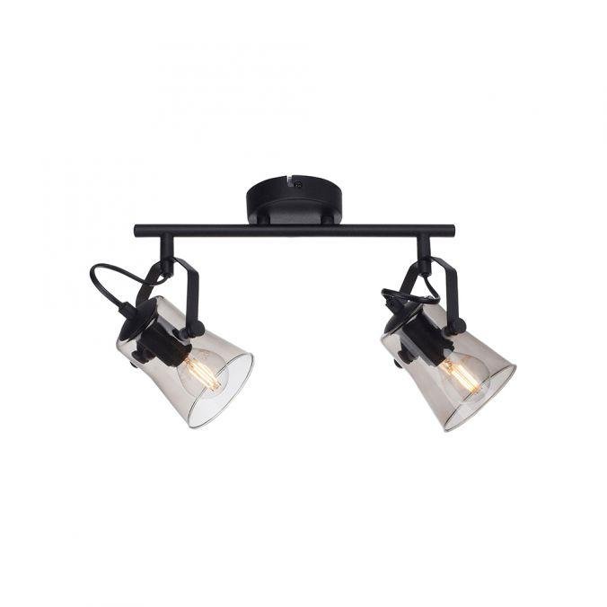 LD 15282-18 TINULA LED 2 ramenné stropní svítidlo černá barva otočné v jednoduchém designu - LEUCHTEN DIREKT / JUST LIGHT