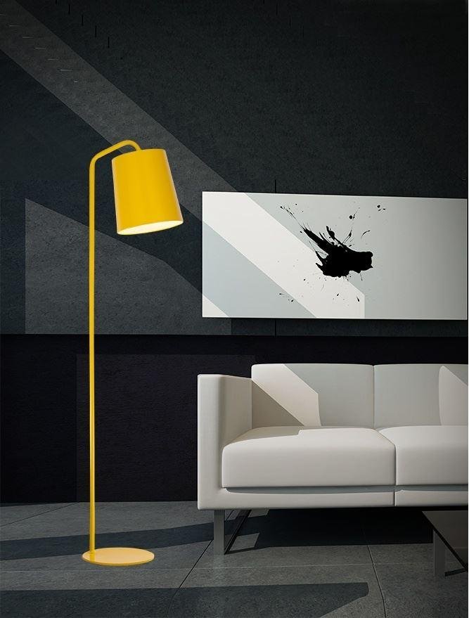 NV 549601 Stojací lampa STABILE matný žlutý kov zvenku matná bílá uvnitř E27 1x12W IP20 bez žárovky - NOVA LUCE