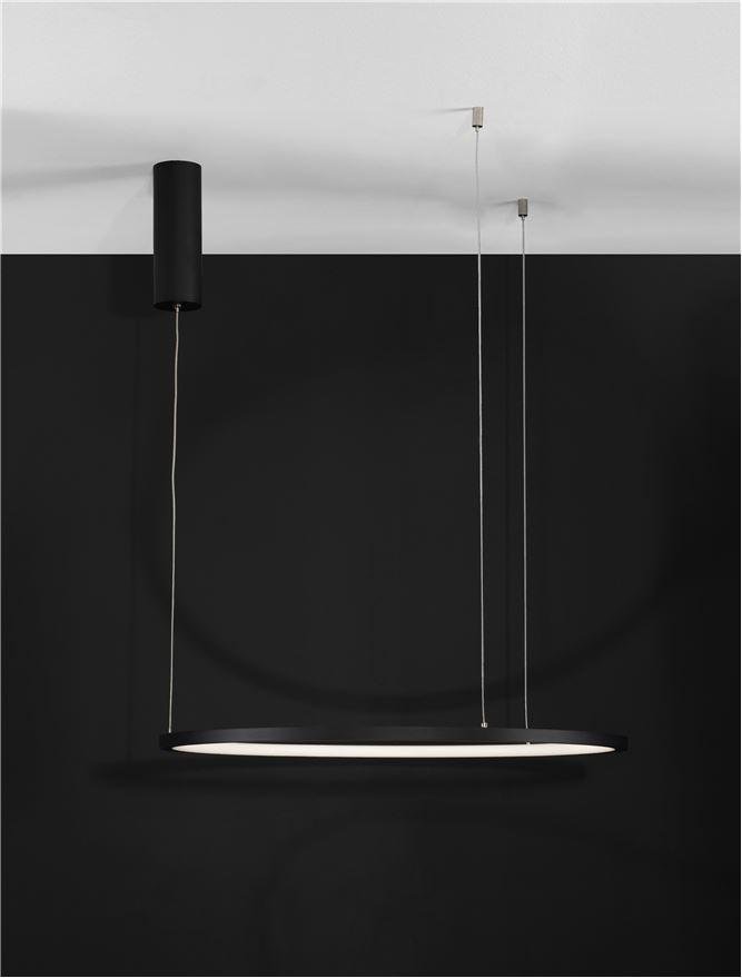 NV 9345601 Závěsné svítidlo TARQUIN černý hliník a akryl LED 36W 230V 3000K IP20 stmívatelné - NOVA LUCE