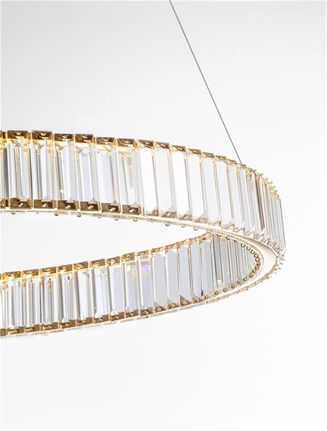 NV 9333076 Závěsné svítidlo AURELIA zlatý kov a křišťál LED 47W 230V 3500K IP20 stmívatelné - NOVA LUCE (obrázek 5)