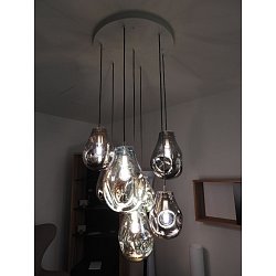 Obrázek pro produkt Závěsné svítidlo Soap 7x E27 modrá / stříbrná / zlatá - BOMMA