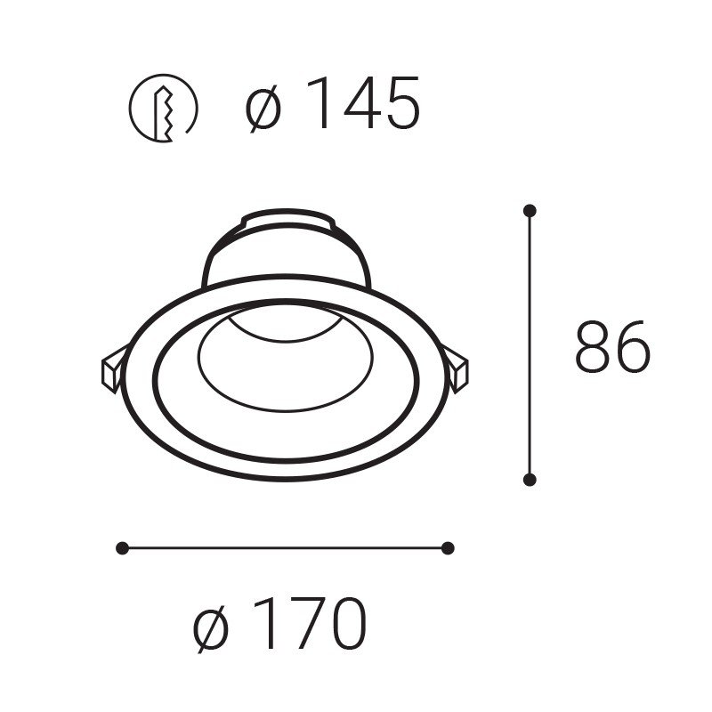 LED2 2236151 LED2 Zápustné venkovní svítidlo ALFA II 17 9-15W 3CCT 3000K/3500K/4000K UGR bílá - LED2 Lighting (obrázek 3)