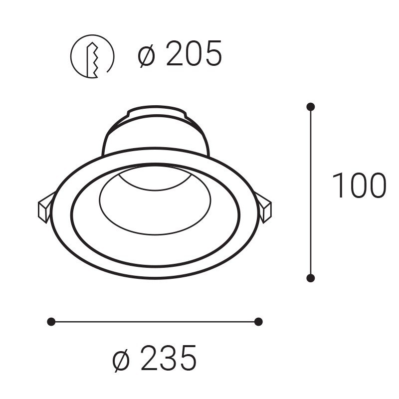 LED2 2236351D LED2 Zápustné venkovní svítidlo ALFA II 24 DALI/PUSH DIM 25W 3CCT 3000K/3500K/4000K UGR bílá - LED2 Lighting (obrázek 3)