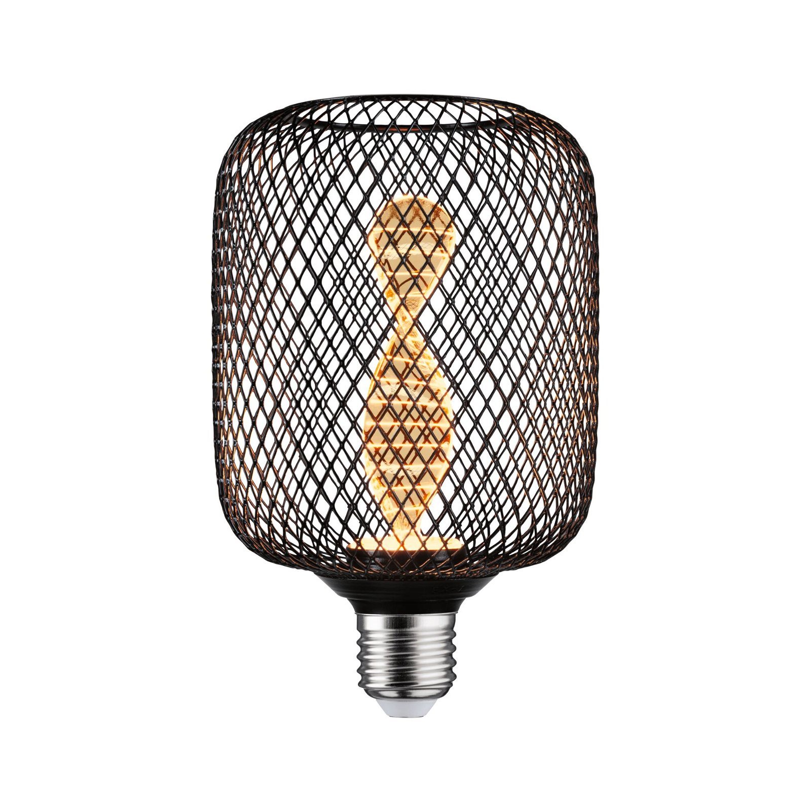 P 29082 Metallic Glow Standard 230V LED žárovka Zyl E27 Helix 3,5W 1800K černá - PAULMANN