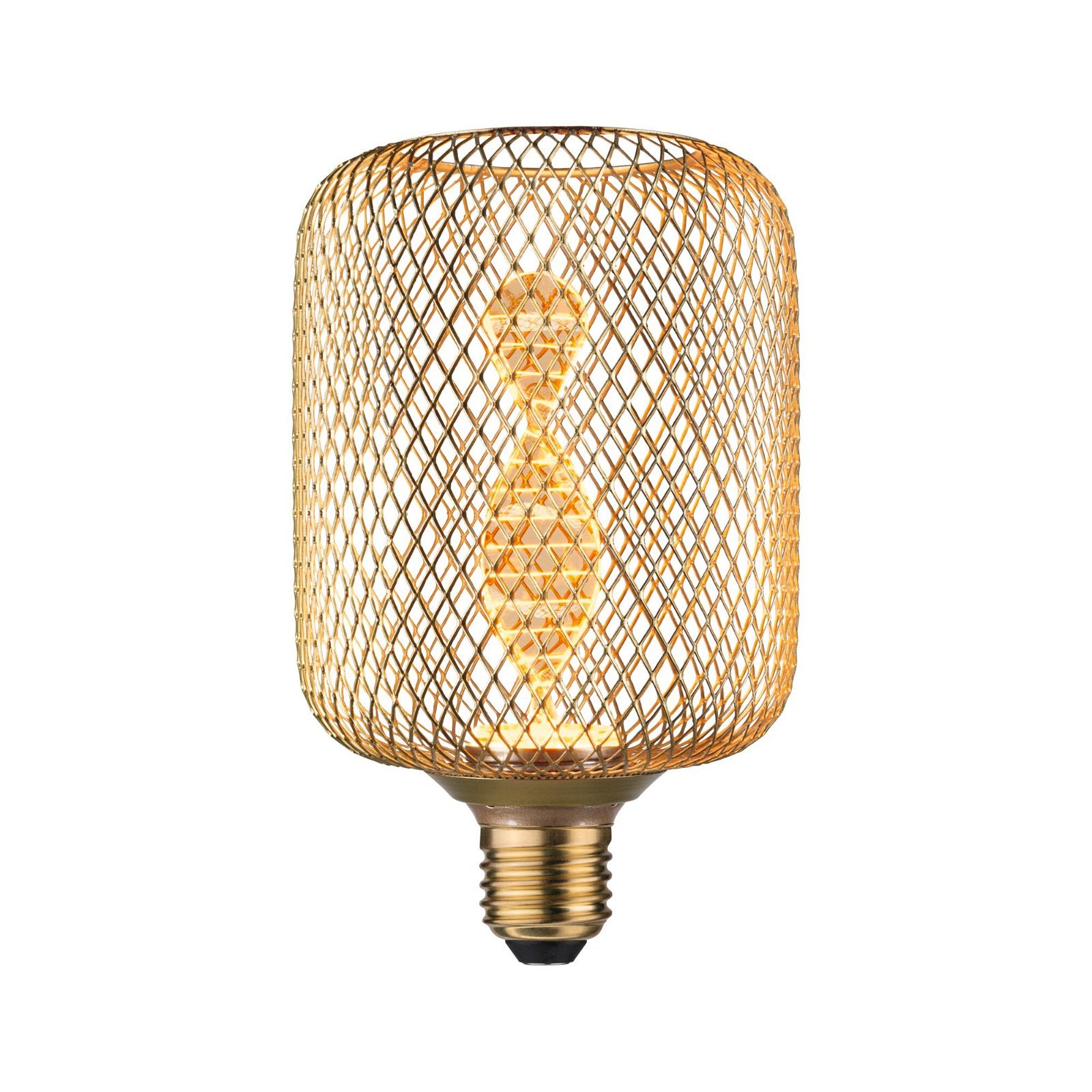 P 29084 Metallic Glow Standard 230V LED žárovka Zyl E27 Helix 3,5W 1800K mosaz - PAULMANN