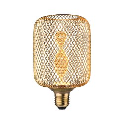 Obrázek pro produkt Metallic Glow Standard 230V LED žárovka Zyl E27 Helix 3,5W 1800K mosaz - PAULMANN