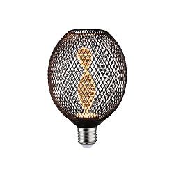 Obrázek pro produkt Metallic Glow Standard 230V LED Globe E27 Helix 3,5W 1800K černá - PAULMANN