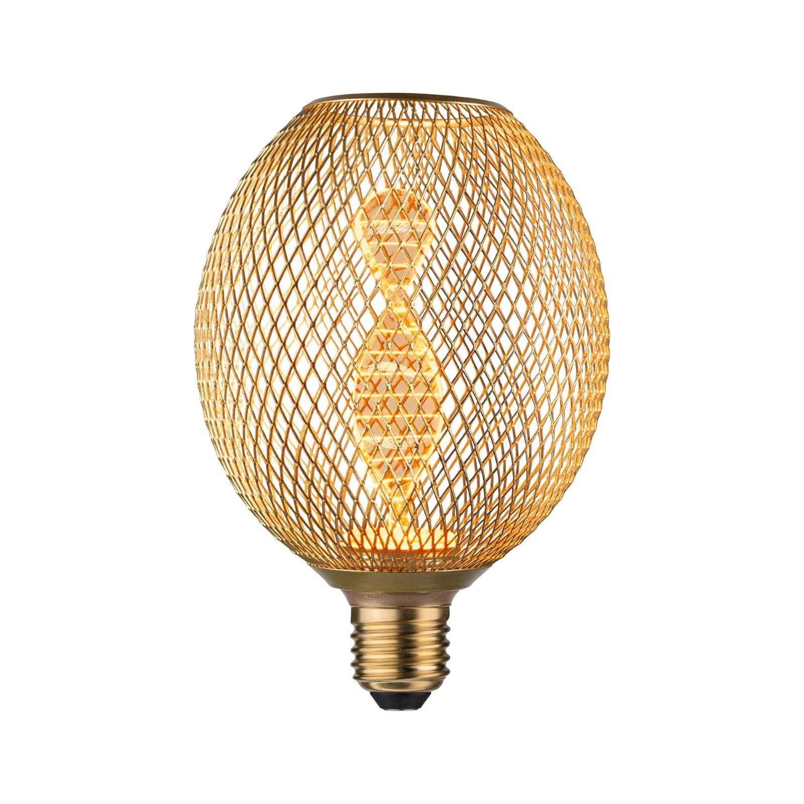 P 29088 Metallic Glow Standard 230V LED Globe E27 Helix 3,5W 1800K mosaz - PAULMANN