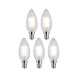 Obrázek pro produkt Filament 230V LED svíčka E14 5x4,8W 2700K mat - PAULMANN
