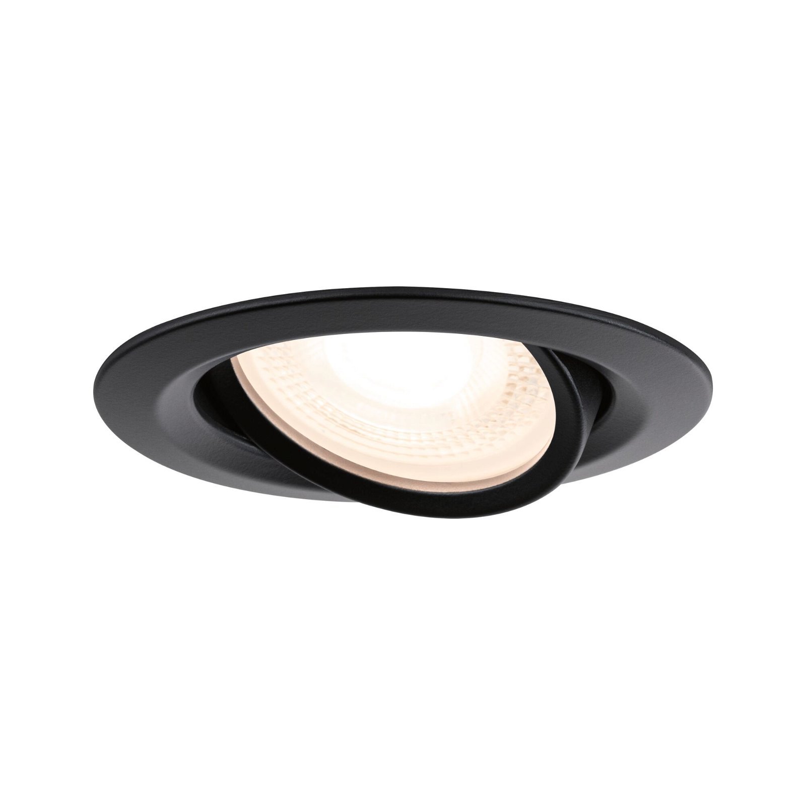 P 92460 Vestavné svítidlo Nova Plus výklopné IP65 kruhové 93mm 30° GU5,3 / GU10 max. 35W 230/12V stmívatelné černá mat - PAULMANN