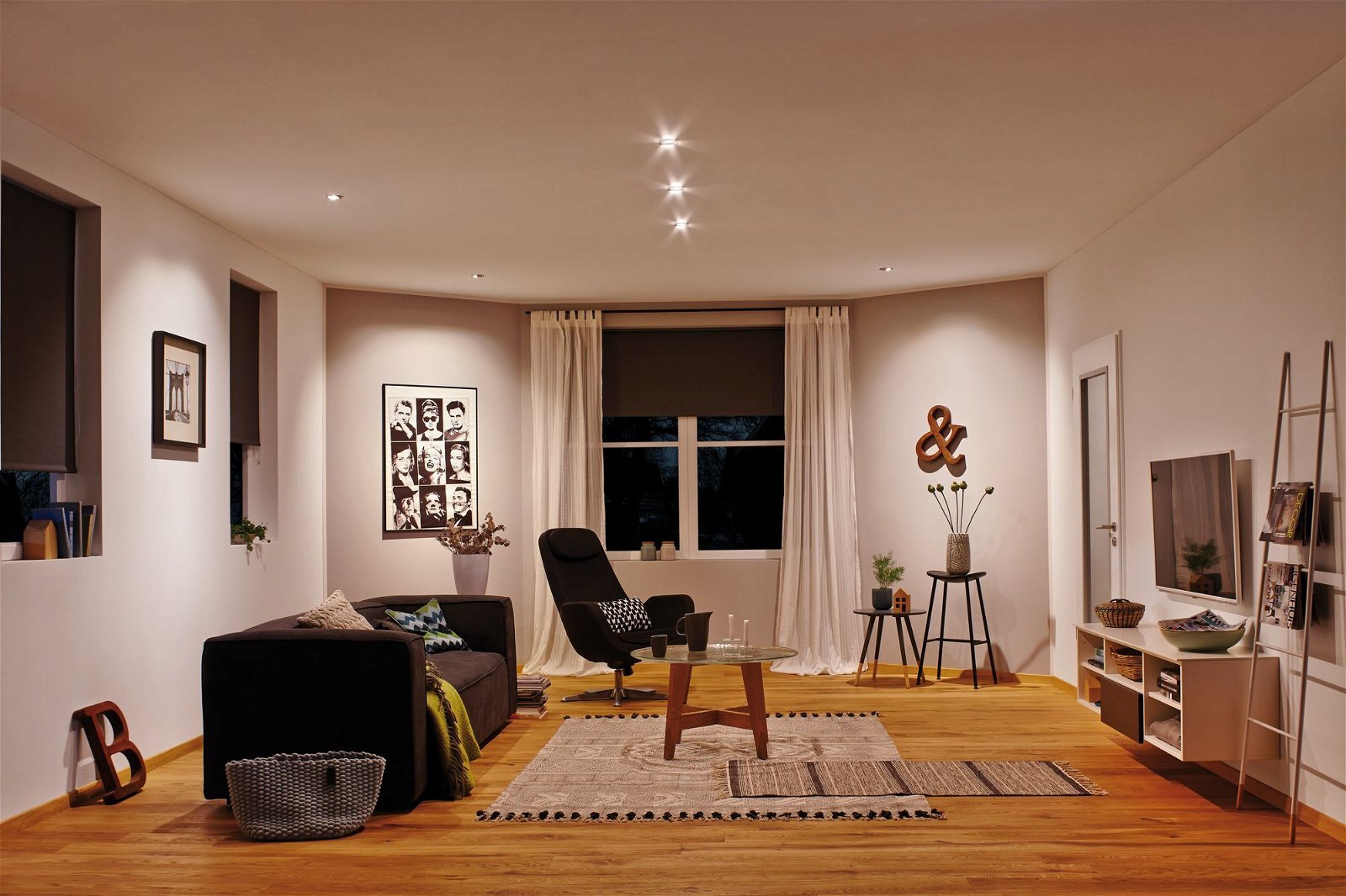 P 92462 LED vestavné svítidlo Calla základní sada výklopné IP65 kruhové 90mm 30° 10x6W 230V 4000K černá mat - PAULMANN (obrázek 4)