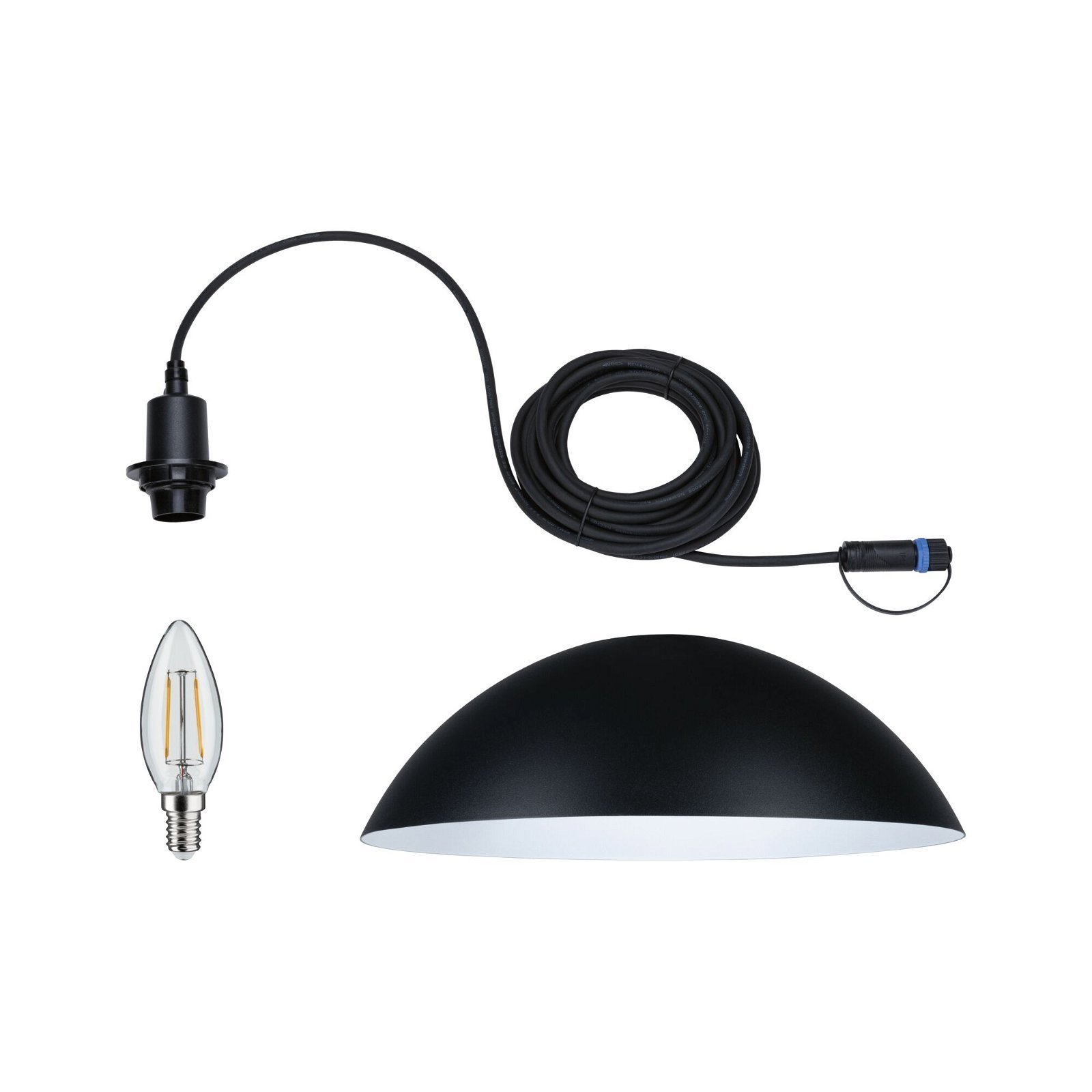 P 93103 Plug & Shine závěsné svítidlo Mapalo IP44 3000K 2W antracit - PAULMANN (obrázek 3)