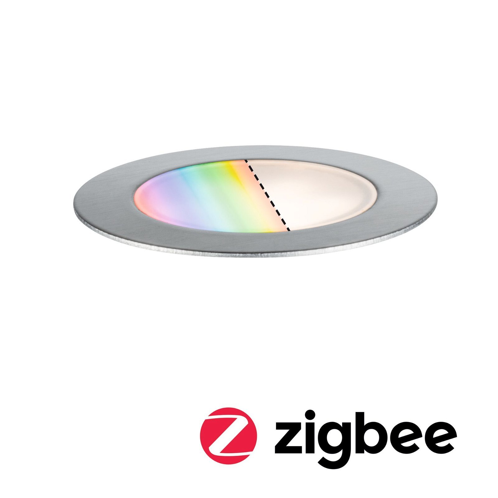 P 94751 Plug & Shine LED zemní svítidlo Smart Home Zigbee Floor RGBW samostatné svítidlo IP67 RGBW 2W ocel - PAULMANN