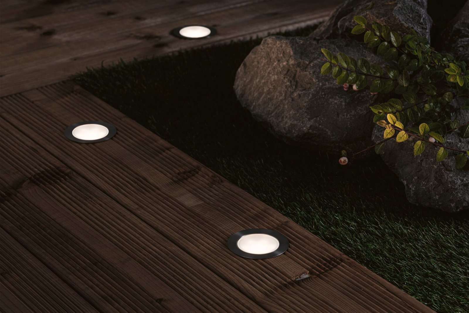 P 94752 Plug & Shine LED zemní svítidlo Smart Home Zigbee Floor RGBW 3ks sada IP67 RGBW 3x2W 21VA ocel - PAULMANN (obrázek 5)