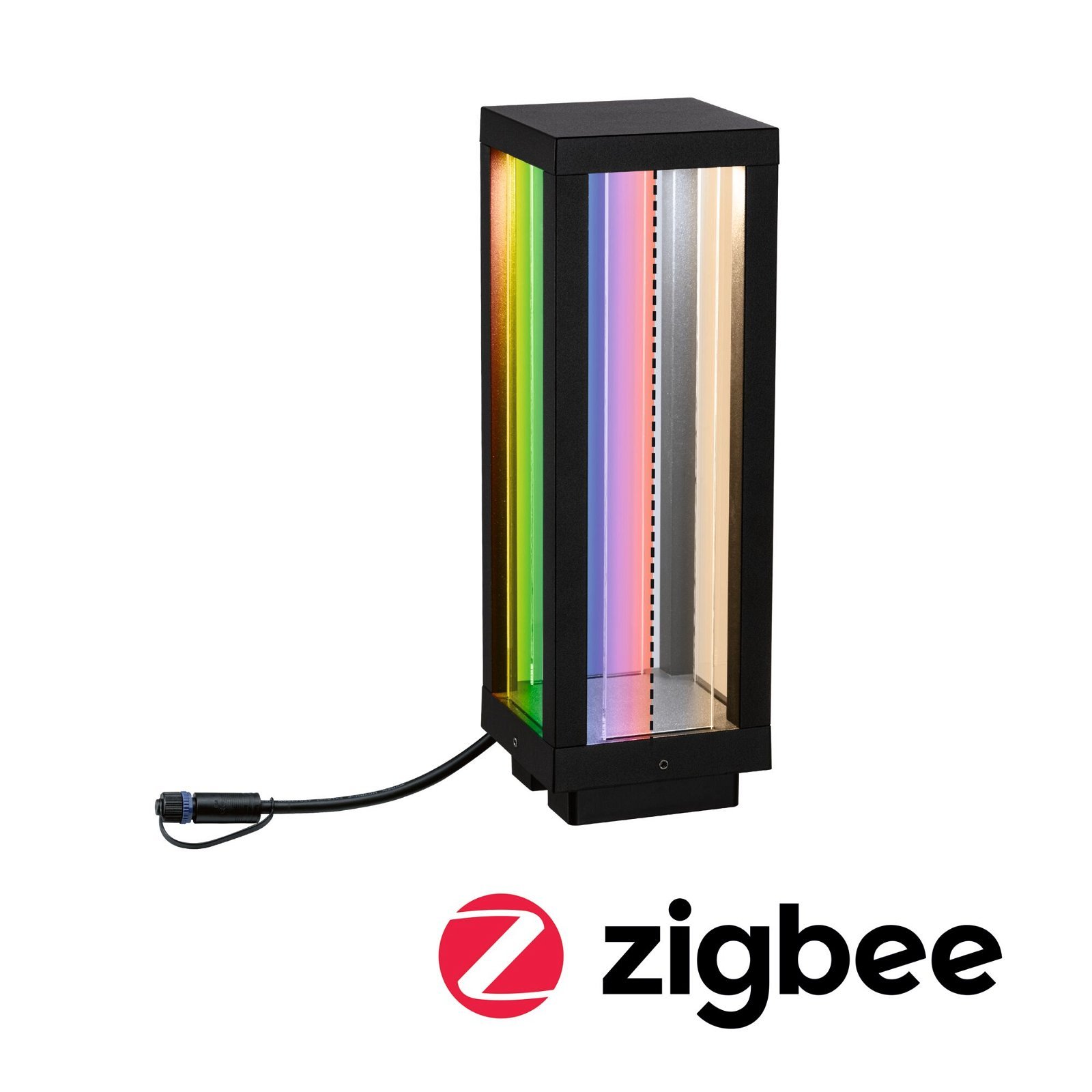 P 94753 Plug & Shine lucerna Smart Home Zigbee klasická samostatné svítidlo IP44 RGBW 2W antracit - PAULMANN