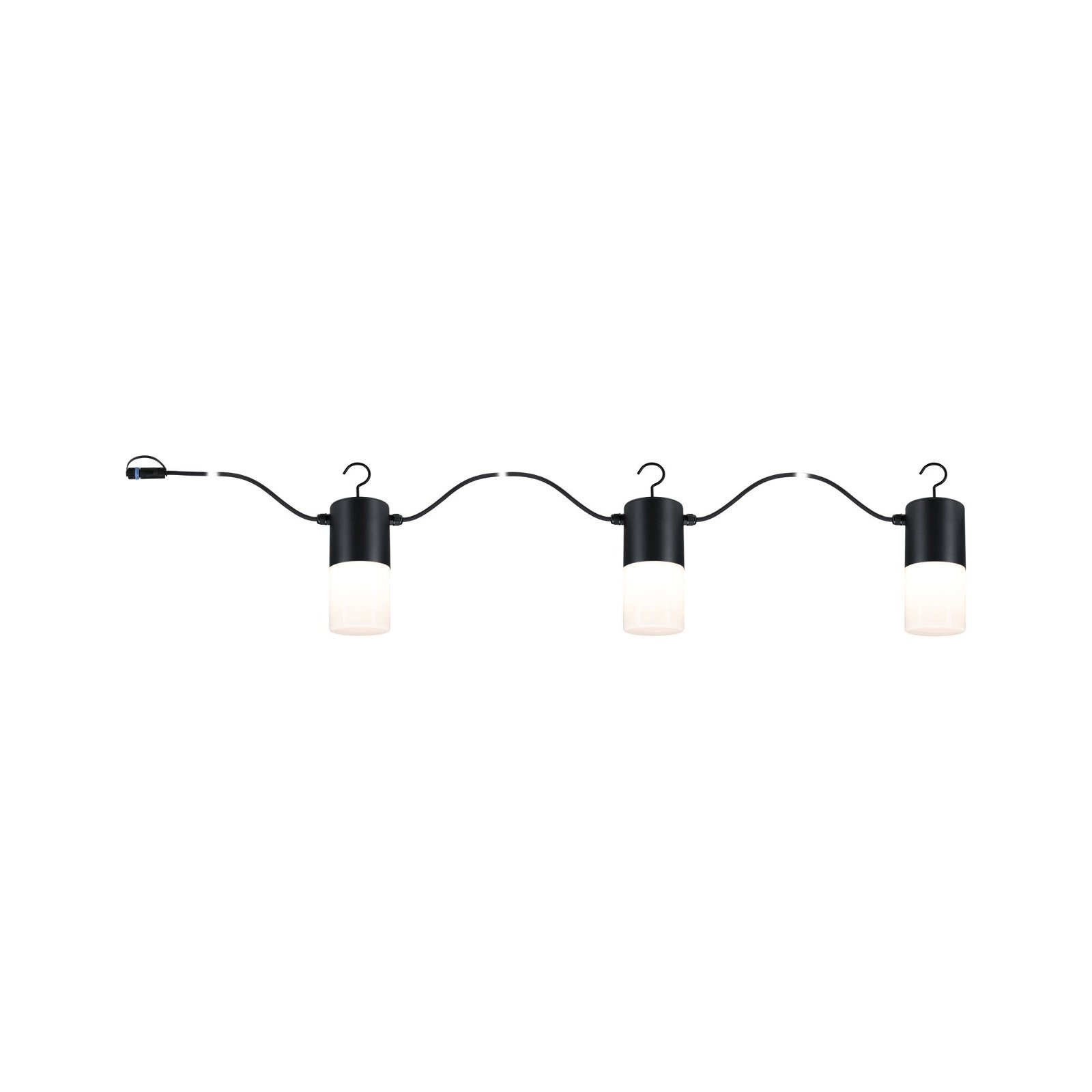 P 94761 Plug & Shine LED světelný řetěz Tubs IP44 3000K 3x2W antracit - PAULMANN