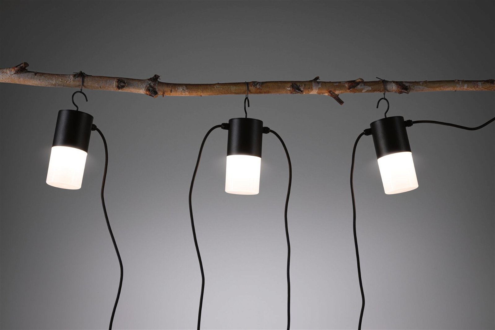 P 94761 Plug & Shine LED světelný řetěz Tubs IP44 3000K 3x2W antracit - PAULMANN (obrázek 2)