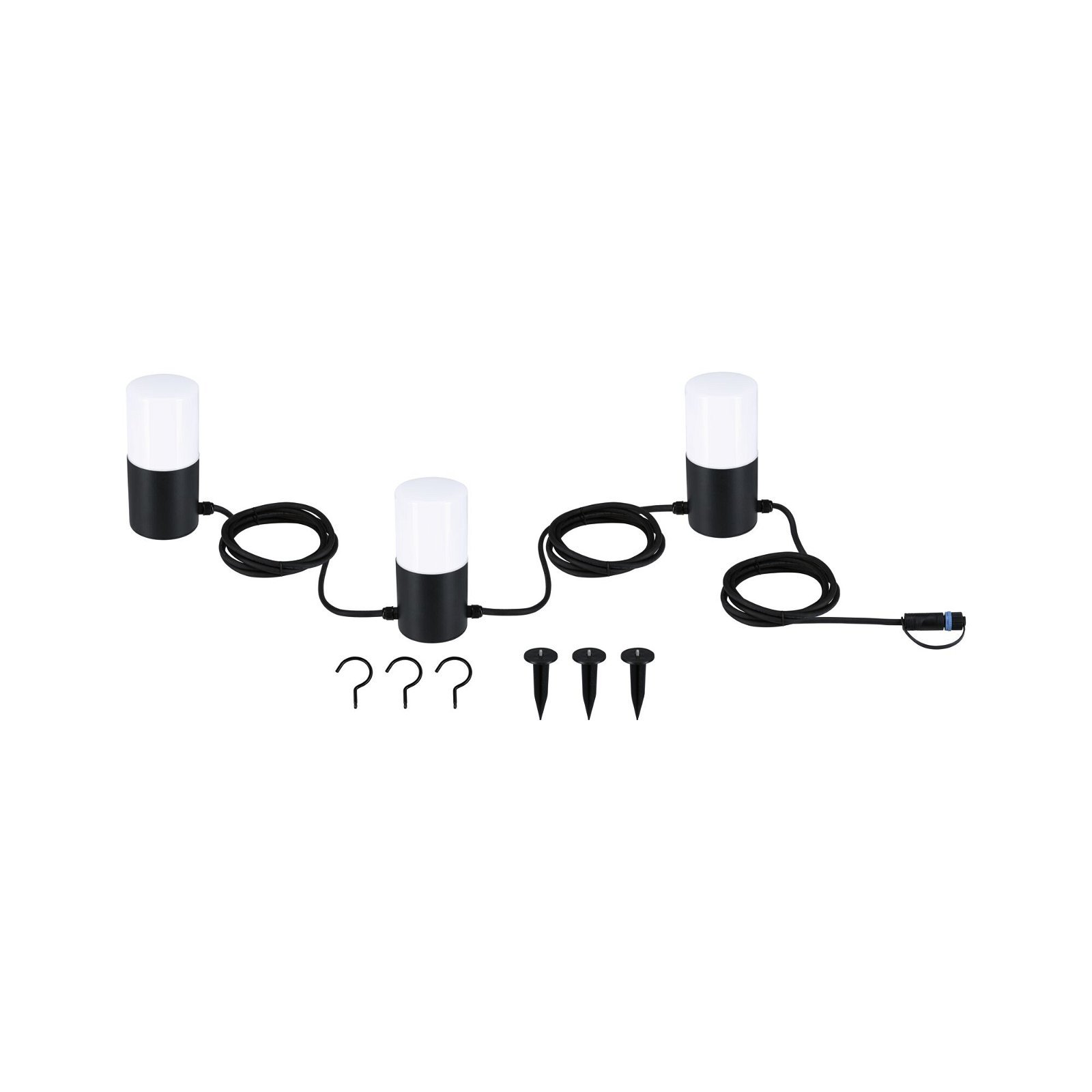 P 94761 Plug & Shine LED světelný řetěz Tubs IP44 3000K 3x2W antracit - PAULMANN (obrázek 6)