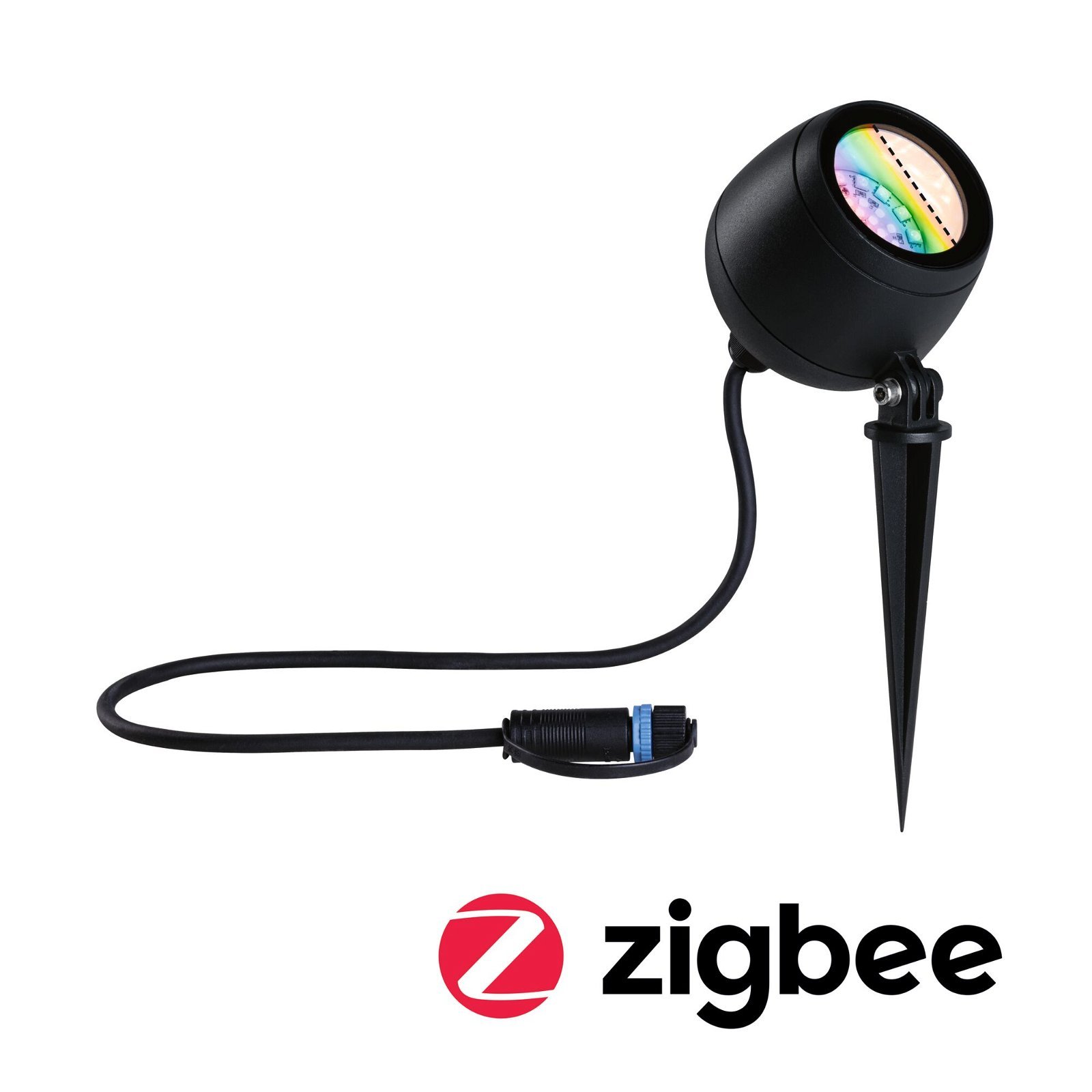 P 94769 Plug & Shine LED bodové zahradní světlo Smart Home Zigbee Kikolo IP65 RGBW+ 6,2W antracit - PAULMANN