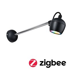 Obrázek pro produkt LED venkovní nástěnné svítidlo Smart Home Zigbee Kikolo RGBW IP65 90mm RGBW+ 6,2W 230V antracit umělá hmota/hliník - PAULMANN