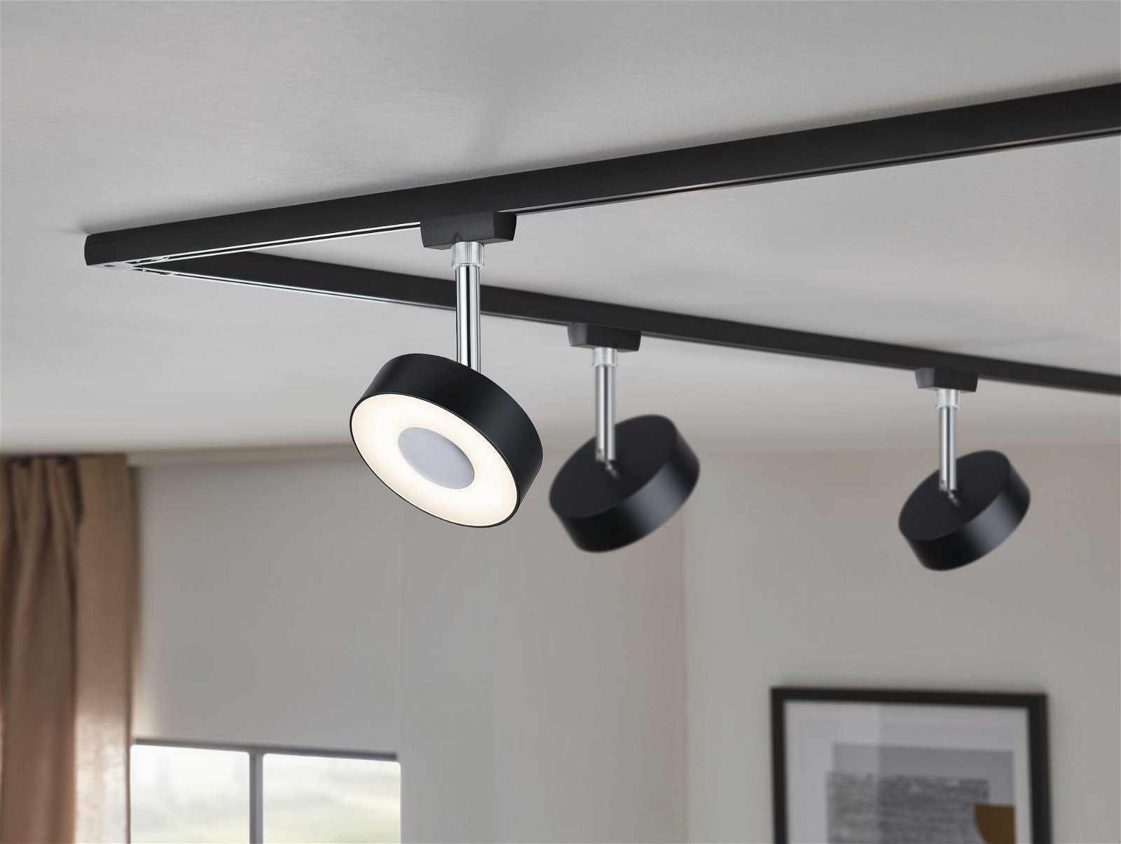P 95589 URail LED lištový spot 3-krokové-stmívatelné Circle 5W 3000K stmívatelné 230V černá mat - PAULMANN (obrázek 3)
