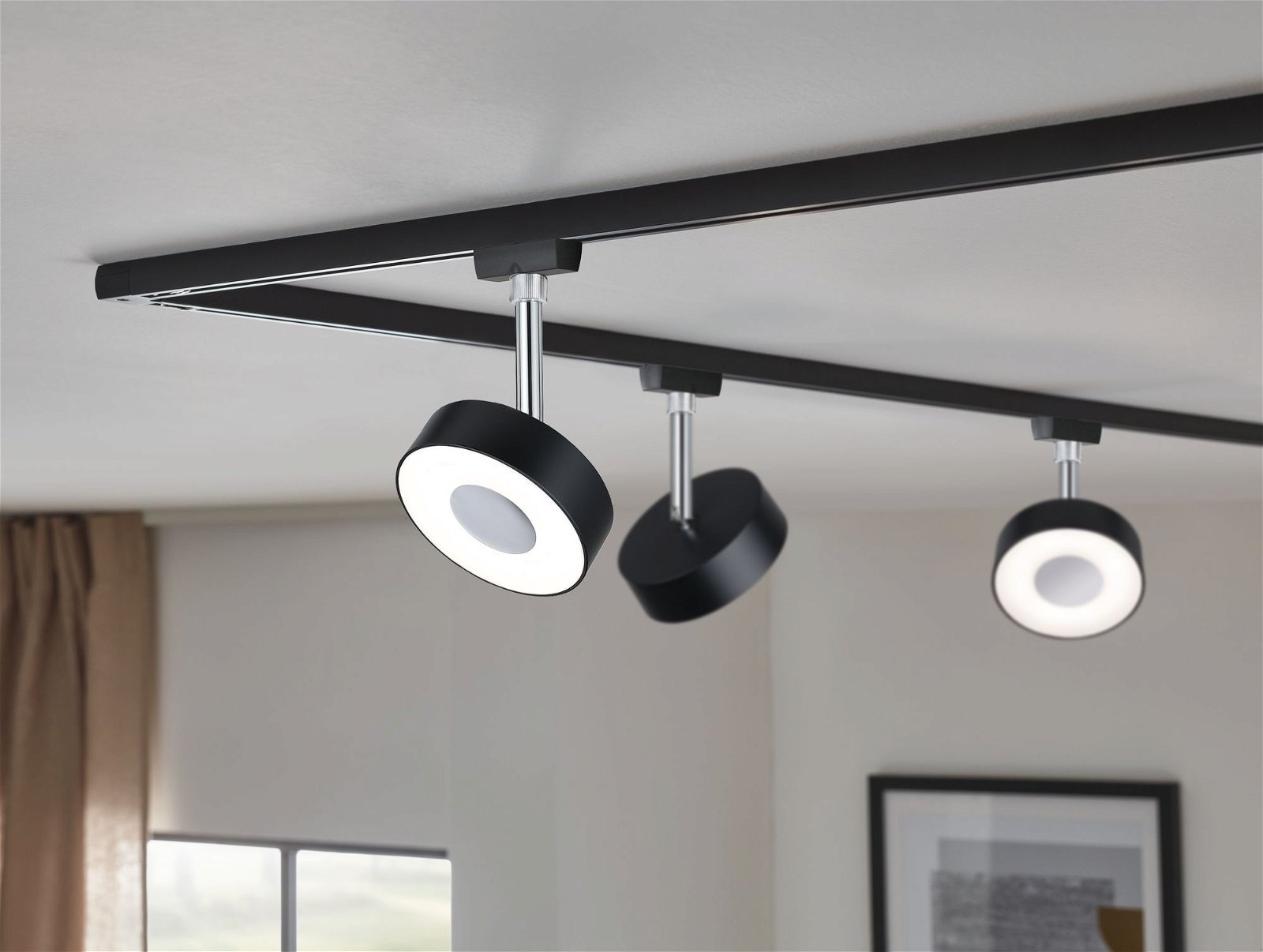P 95595 URail LED lištový spot 3-krokové-stmívatelné Circle 5W 4000K stmívatelné 230V černá mat - PAULMANN (obrázek 3)