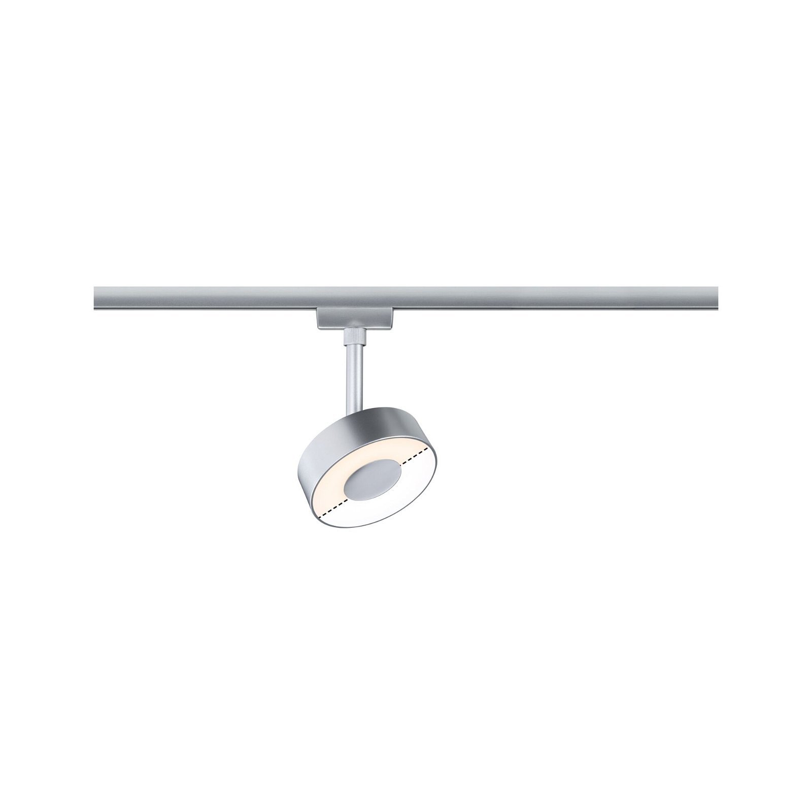 Levně P 96543 URail LED lištový spot Circle 5W CCT 230V matný chrom - PAULMANN