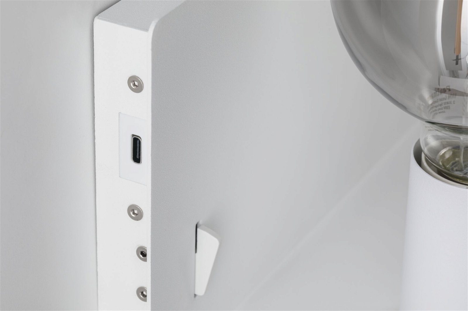 P 96774 Nástěnné svítidlo Devara USB C E27 230V max. 40W stmívatelné bílá mat - PAULMANN (obrázek 4)