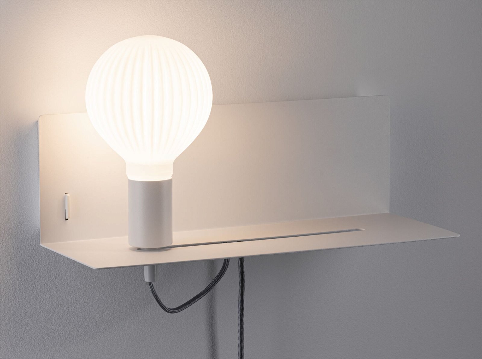 P 96774 Nástěnné svítidlo Devara USB C E27 230V max. 40W stmívatelné bílá mat - PAULMANN (obrázek 8)