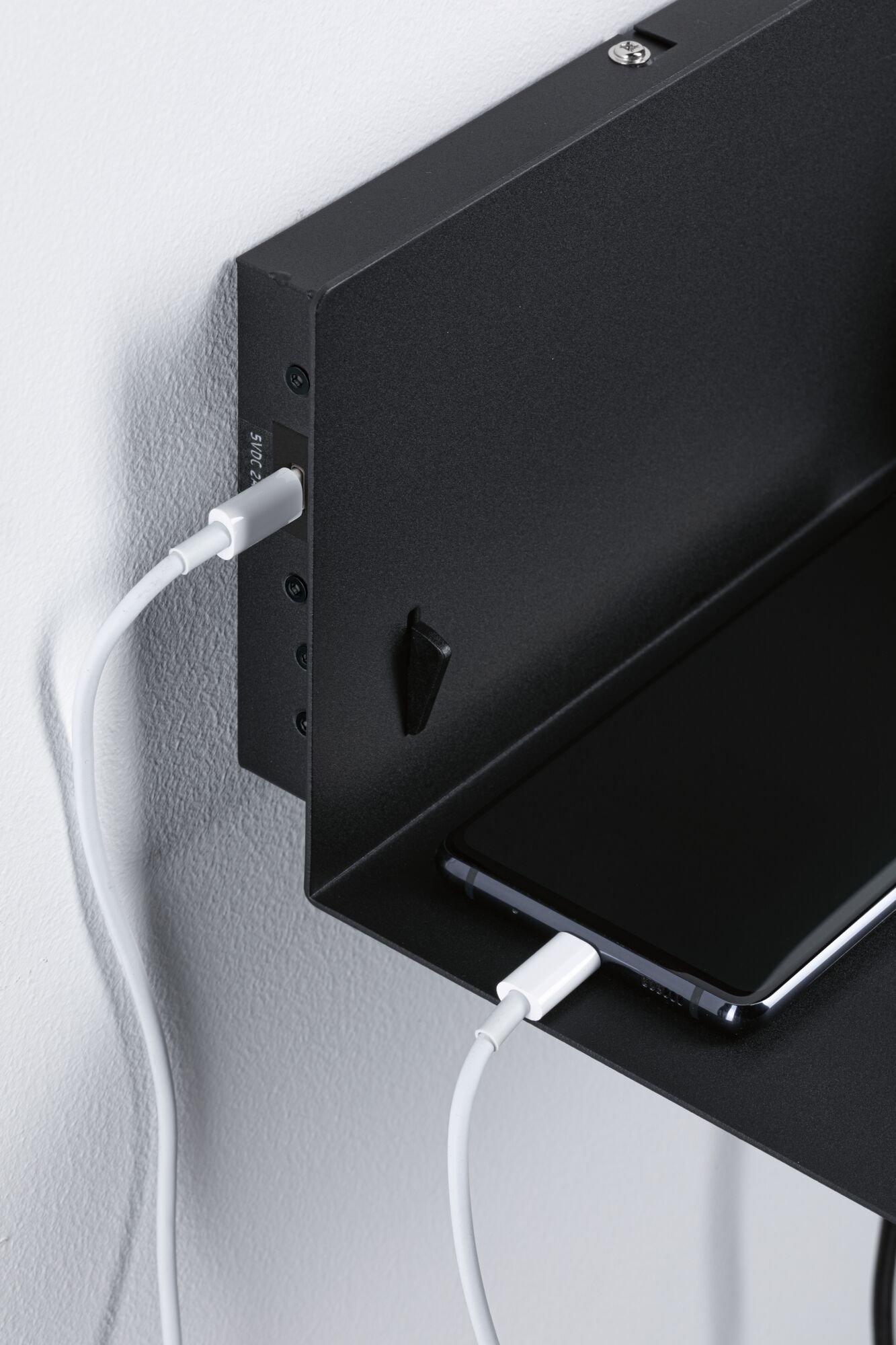 P 96775 Nástěnné svítidlo Devara USB C E27 230V max. 40W stmívatelné černá mat - PAULMANN (obrázek 5)