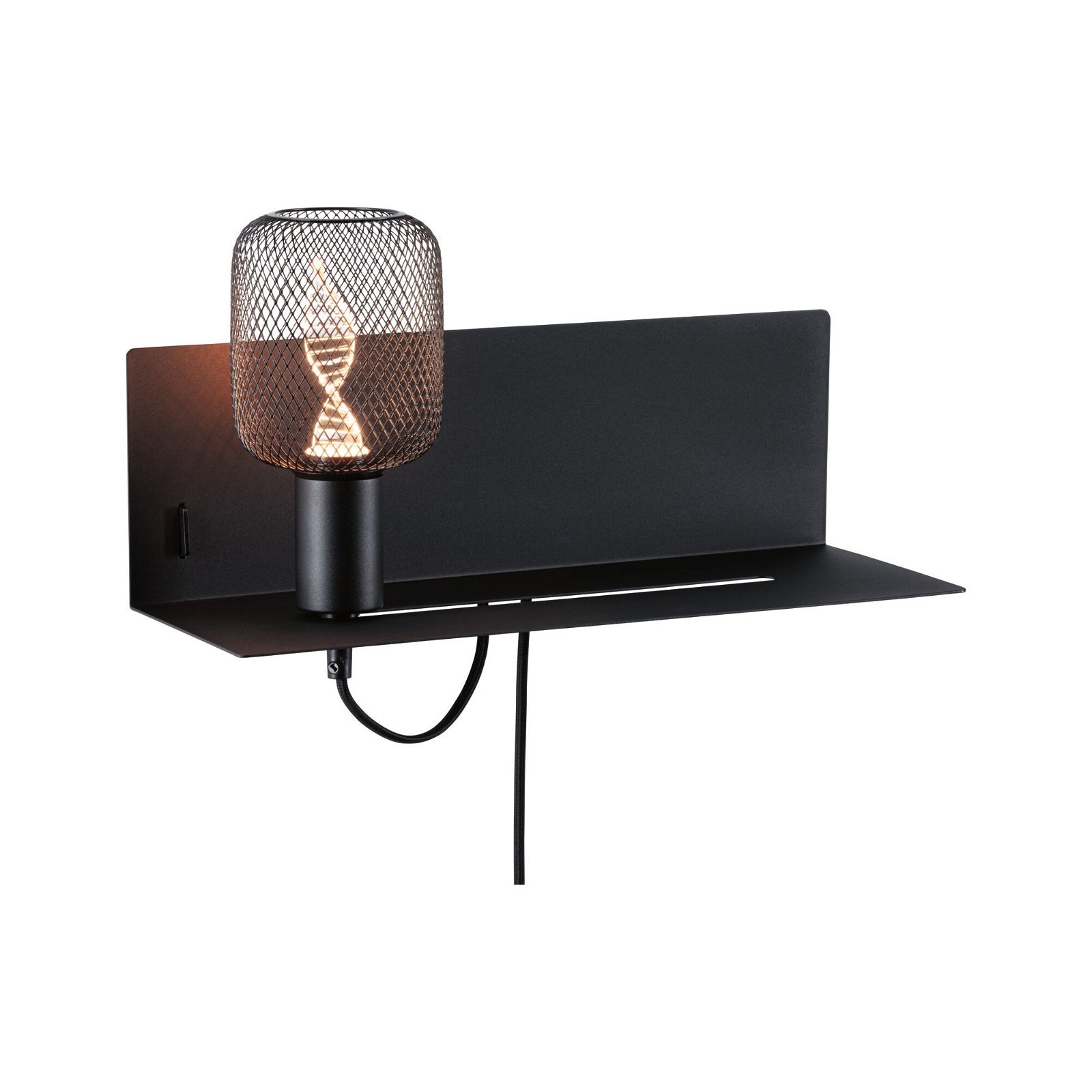 P 96775 Nástěnné svítidlo Devara USB C E27 230V max. 40W stmívatelné černá mat - PAULMANN (obrázek 11)
