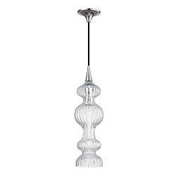 Obrázek pro produkt Závěsné svítidlo POMFRET ocel/sklo nikl/čirá E27 1x40W - HUDSON VALLEY