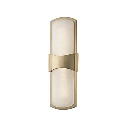 Obrázek pro produkt Nástěnné svítidlo VALENCIA ocel/alabastr staromosaz LED 10W 2700K stmívatelné - HUDSON VALLEY