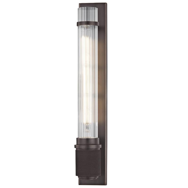 Levně HVLG 1200-OB-CE Nástěnné svítidlo SHAW ocel/sklo starobronz/čirá E27 1x6W - HUDSON VALLEY