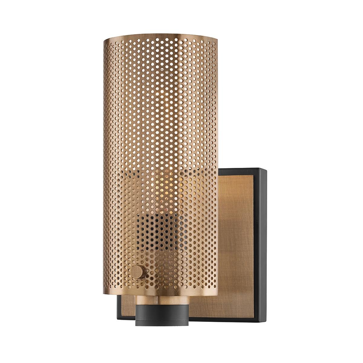 HVLG B6871-CE Nástěnné svítidlo PILSEN kov bronz/mosaz E27 1x60W - HUDSON VALLEY (Troy)