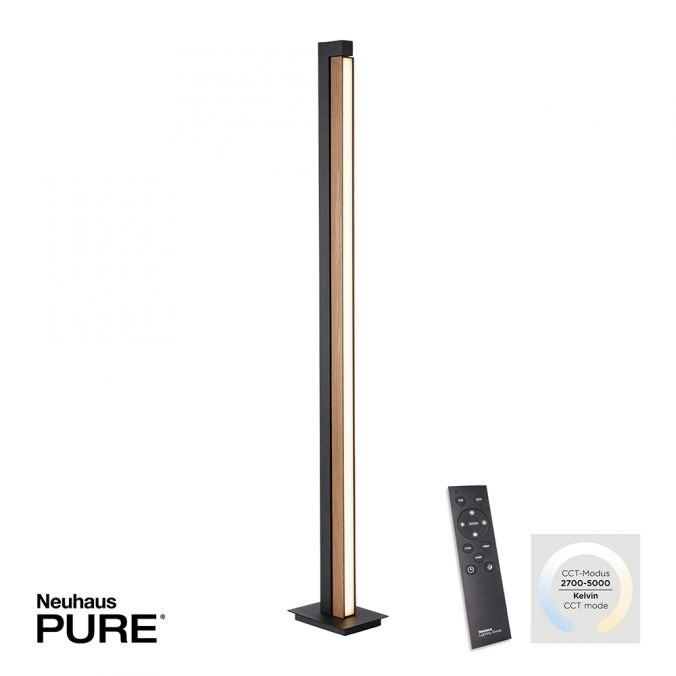 PN 451-79 Stojací lampa PURE-LINES 24W 2700-5000K 155cm dub/antracit - PAUL NEUHAUS