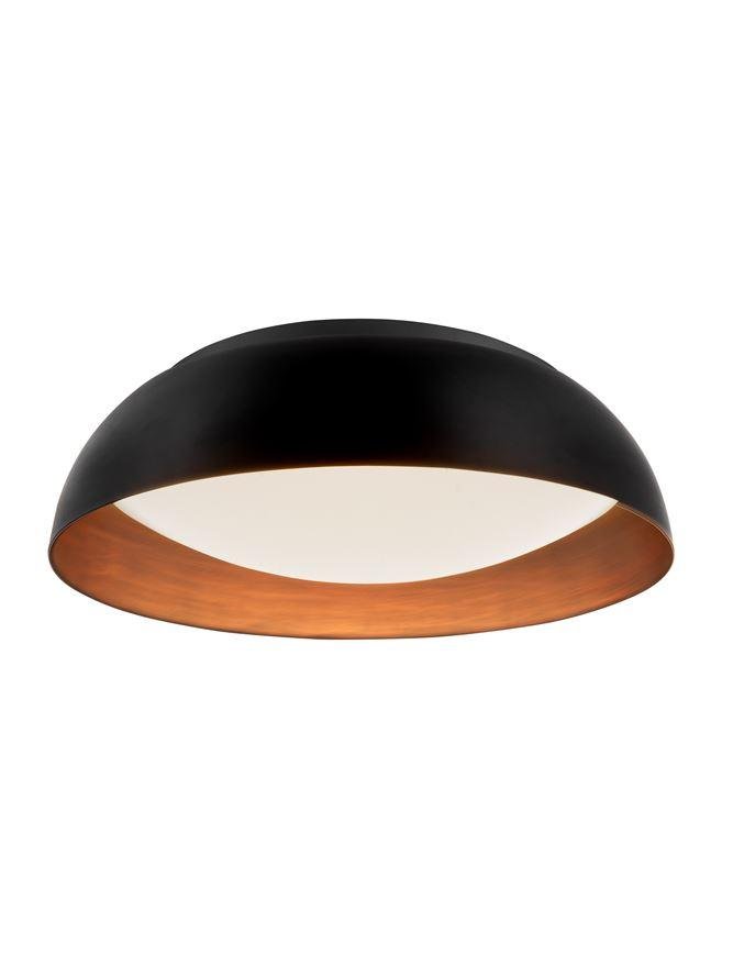 NV 86008 VÝPRODEJ Stropní svítidlo LANDON černý hliník zvenku měď uvnitř a akryl LED 40W 3000K IP20 stmívatelné - NOVA LUCE