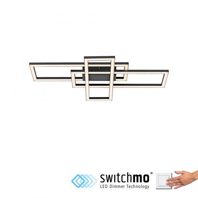 LD 14697-18 IVEN LED stropní svítidlo černá Switchmo 3-krokové stmívání paměťová funkce krokově stmívatelné 3000K - LEUCHTEN DIREKT / JUST LIGHT