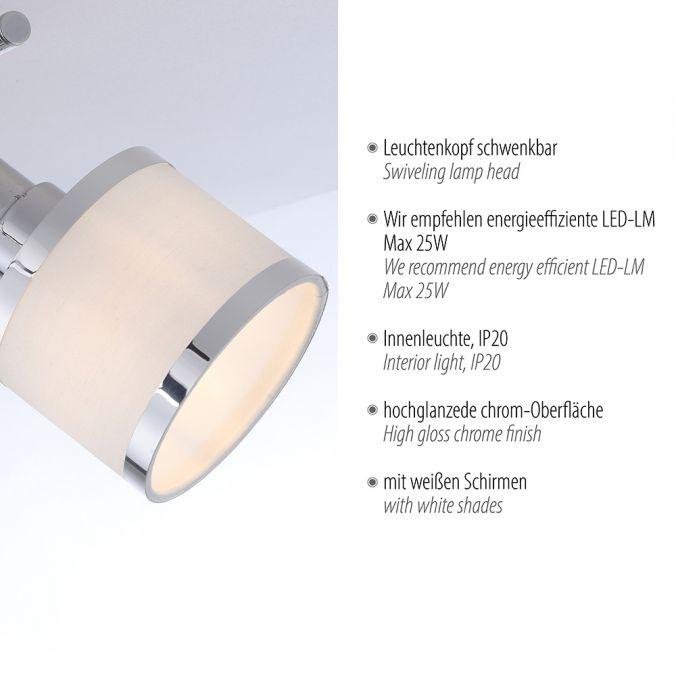 LD 15372-17 ACCOR LED stropní svítidlo 2 ramenné lesklý chrom otočné do interiéru - LEUCHTEN DIREKT / JUST LIGHT (obrázek 3)
