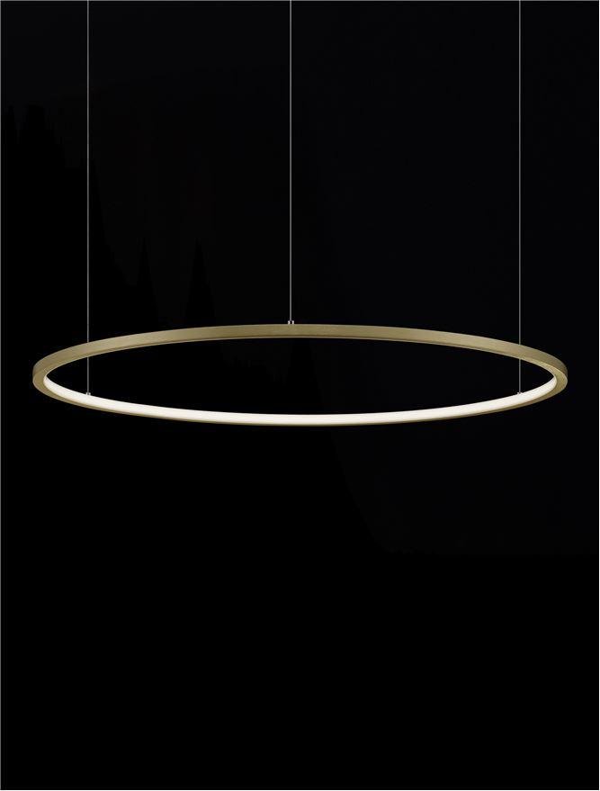NV 9345606 Závěsné svítidlo TARQUIN broušený zlatý hliník a akryl LED 48W 230V 3000K IP20 stmívatelné - NOVA LUCE