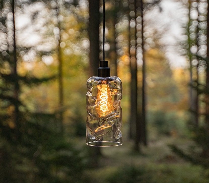 Levně YD E-N-E27/CC Závěsné svítidlo EASY ONE NATURAL čiré / černá patice E27 230V IP20 - YOURDESIGN