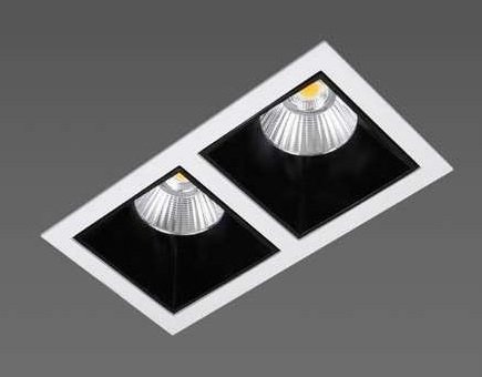 BPM 20131.01.RF.WH-BK.25.ST.9.27 Zápustné svítidlo BASIT MONET CREE 2x12W 155x82mm 25º bílá / černá 2700K - BPM