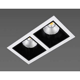 Obrázek pro produkt Zápustné svítidlo BASIT MONET CREE 2x12W 155x82mm 25º bílá / černá 2700K - BPM