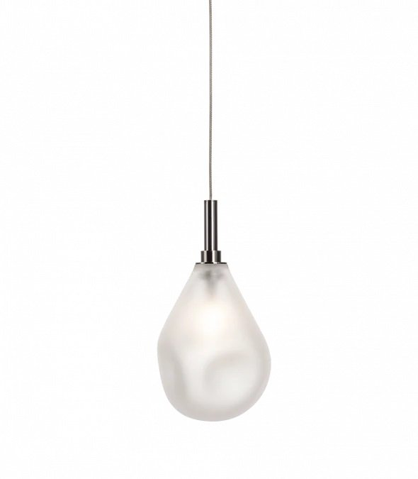 Levně BOMMA 1/90/95107/B/FROSTED/135/A… Závěsné svítidlo SOAP MINI bez baldachýnu / zmrzlé sklo / antracit / 2,5m kabel - BOMMA