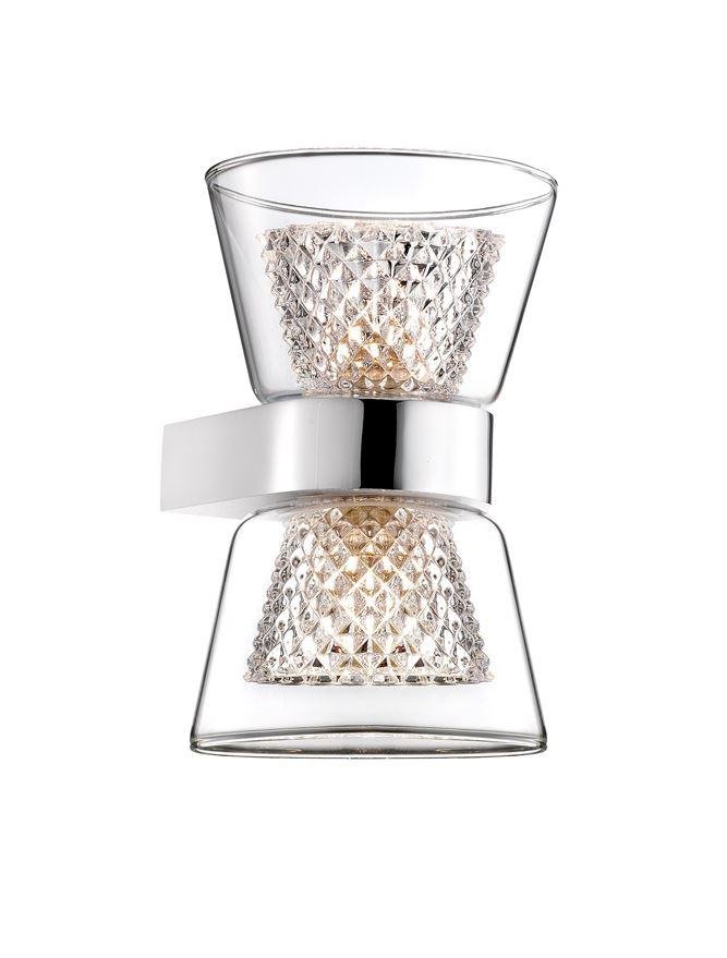 NV 1300301312 Nástěnné svítidlo BOCCALE chromovaný hliník čiré sklo G9 2x5W IP20 vč. žárovky - NOVA LUCE (obrázek 3)